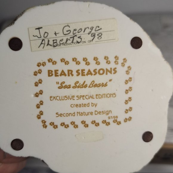 Second Nature Design Resin Bear  Sea Side Bears  Summer Beach Collectible - Picture 2 of 7